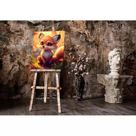 Malowanie po numerach. Uroczy Lis, 40x50 cm