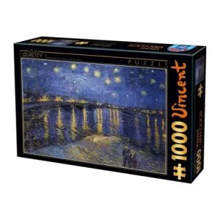 Puzzle 1000 elementów. Gwiaździsta noc nad Rodanem, Vincent van Gogh