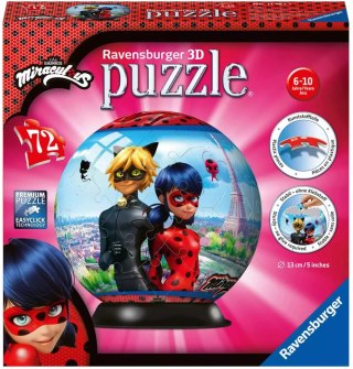 Puzzle 3D 72 elementy. Miraculous