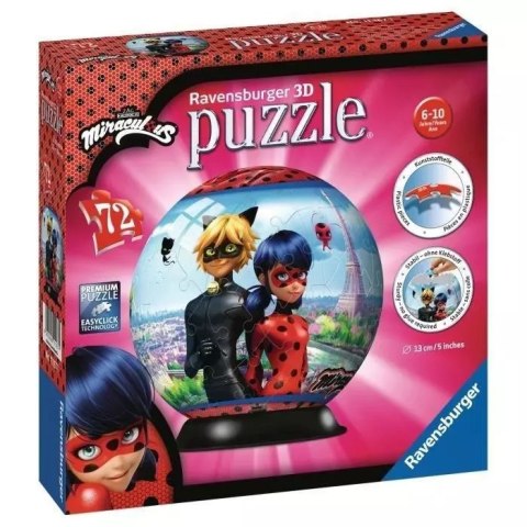 Puzzle 3D 72 elementy. Miraculous Puzzle 3D 72 elementy. Miraculous
