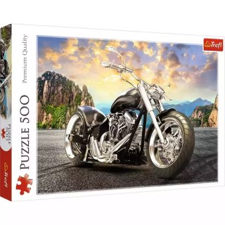 Puzzle 500 elementów. Czarny motocykl