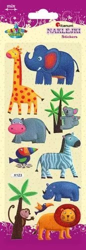 Naklejki Miękkie Wypukłe Safari Titanum Craft-fun Series