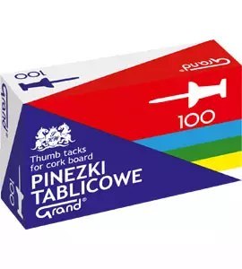 Pinezki kolorowe (100 sztuk)