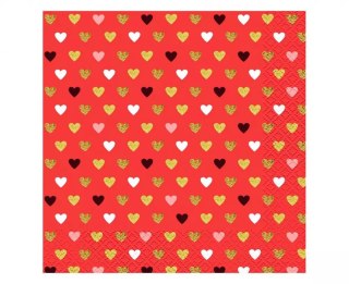 Serwetka Pap 330x330 Serca Cze Go Fol Op20szt