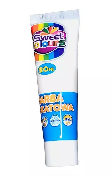 Farba plakatowa w tubie biała 30ml Farba plakatowa w tubie biała 30ml