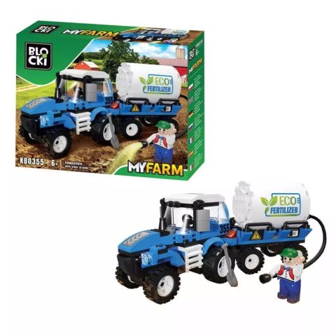 Klocki Blocki MyFarm Traktor z beczkowozem Klocki Blocki MyFarm Traktor z beczkowozem