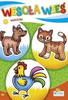 Kolorowanka z naklejkami. Wesoła wieś. Kot, kogut Kolorowanka z naklejkami. Wesoła wieś. Kot, kogut