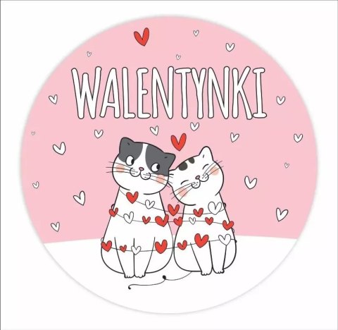 Naklejki okolicznościowe - Walentynki Kociaki 24sz Naklejki okolicznościowe - Walentynki Kociaki 24sz