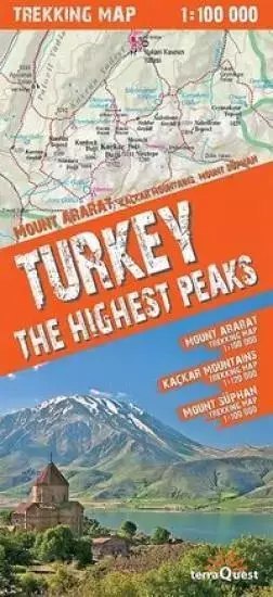 Turcja. Najwyższe szczyty (Turkey. The Hightst Peaks); laminowana mapa trekkingowa 1:100 000