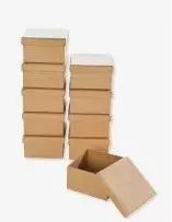 Pudelko kwadratowe naturalne 7,5x7,5x4,5cm Pudelko kwadratowe naturalne 7,5x7,5x4,5cm
