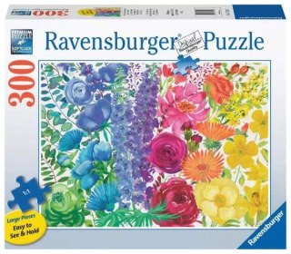 Puzzle 300 elementów. Kwietna tęcza