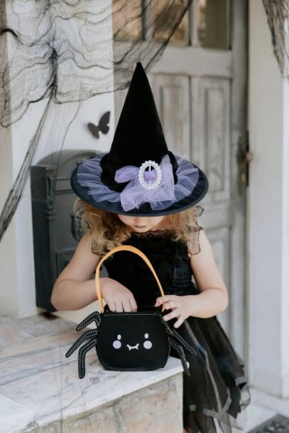 TOREBKA NA CUKIERKI PAJĄK CZARNA HALLOWEEN-1 SZTUKA-5316