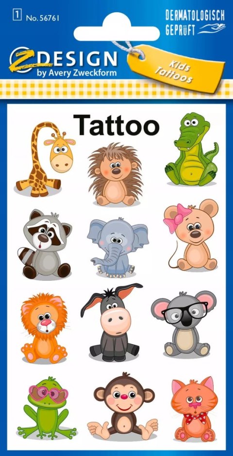 Tatuaże zwierzęta (12 sztuk) Tatuaże zwierzęta (12 sztuk)