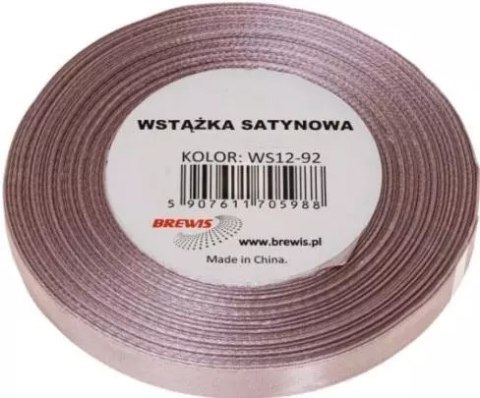Wstążka satynowa pudrowy róż 25mm x 32m Wstążka satynowa pudrowy róż 25mm x 32m