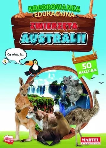 Zwierzęta Australii. Kolorowanka z naklejkami Zwierzęta Australii. Kolorowanka z naklejkami