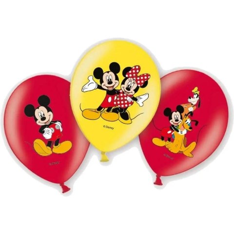 Balony Amscan Myszka Mickey 6 szt. wielokolorowe