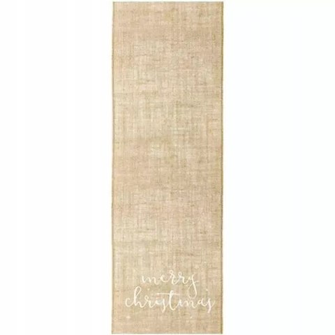 Bieżnik biały, złoty 250 x 50 cm