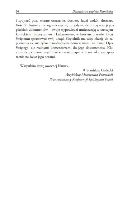 Dziedzictwo papieża Franciszka
