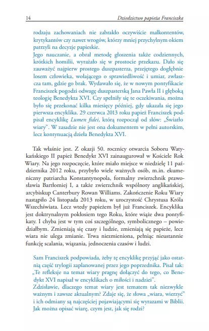 Dziedzictwo papieża Franciszka