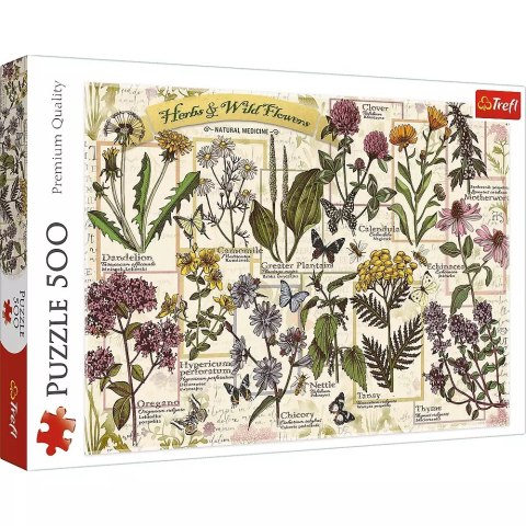 Puzzle 500 Zielnik: Zioła lecznicze TREFL Puzzle 500 Zielnik: Zioła lecznicze TREFL
