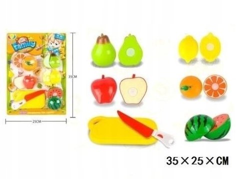 ZESTAW OWOCÓW DO KROJENIA PLASTIKOWE + DESKA + NÓŻ ZESTAW OWOCÓW DO KROJENIA PLASTIKOWE + DESKA + NÓŻ