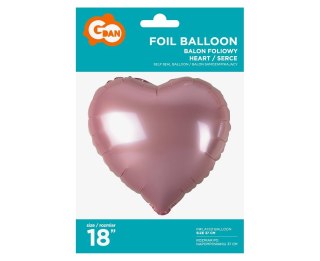 Balon foliowy serce, jasnoróżowe (46 cm)