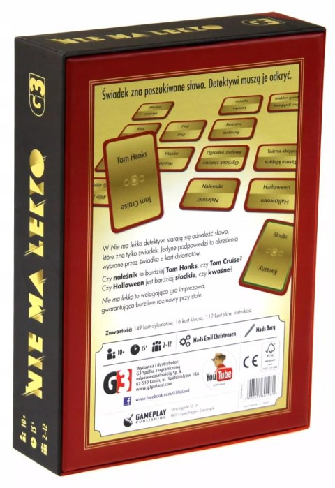 G3 Nie ma lekko Imprezowa gra karciana rodzinna G3 Nie ma lekko Imprezowa gra karciana rodzinna