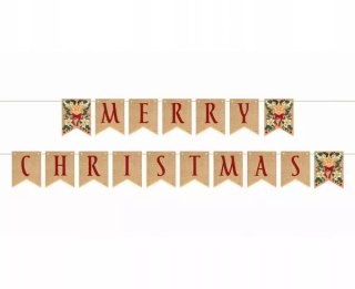 Girlanda dekoracja świąteczna MERRY CHRISTMAS