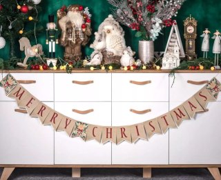 Girlanda dekoracja świąteczna MERRY CHRISTMAS
