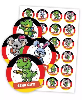 Naklejki motywacyjne - niemieckie, zwierzątka