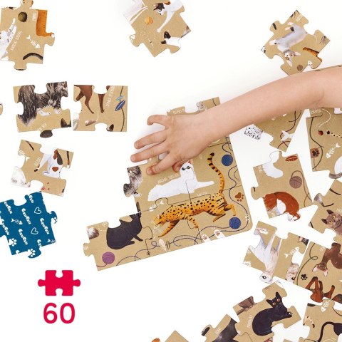 Puzzle 60 elementów. Puzzlove CzuCzu. Koty