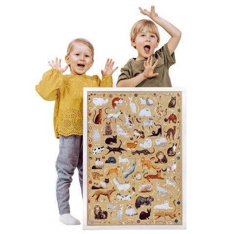 Puzzle 60 elementów. Puzzlove CzuCzu. Koty