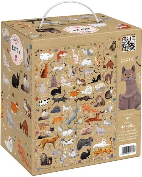Puzzle 60 elementów. Puzzlove CzuCzu. Koty