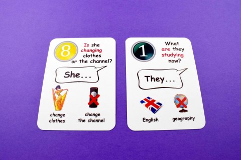 Fun Card English. Present Continuous