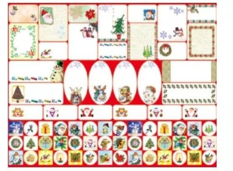 Naklejki na prezenty 30x23cm 140szt Naklejki na prezenty 30x23cm 140szt