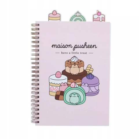 PUSHEEN SWEETS notes z ozdobnymi znacznikami PAMIĘTNIK 3 częściowy
