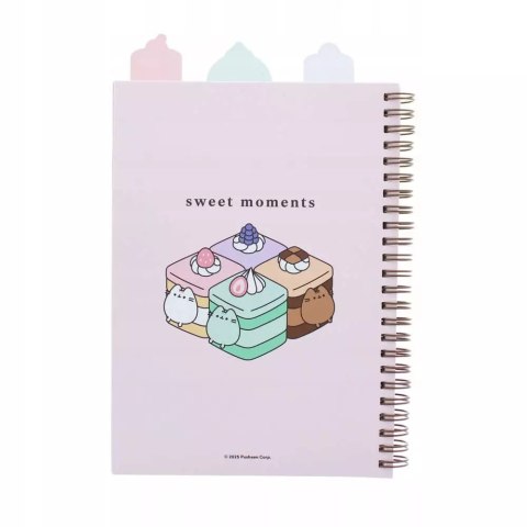 PUSHEEN SWEETS notes z ozdobnymi znacznikami PAMIĘTNIK 3 częściowy