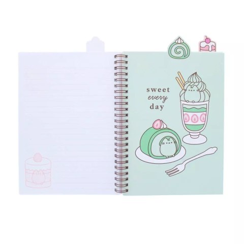 PUSHEEN SWEETS notes z ozdobnymi znacznikami PAMIĘTNIK 3 częściowy