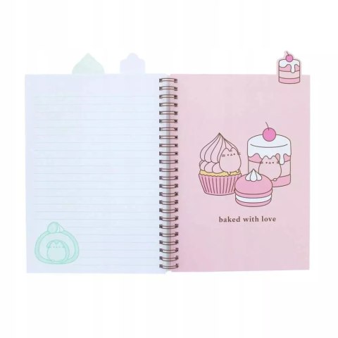 PUSHEEN SWEETS notes z ozdobnymi znacznikami PAMIĘTNIK 3 częściowy