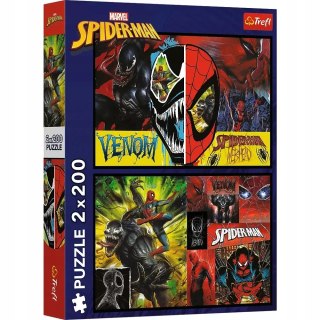 Puzzle 2x200 elementów. Spider-Man. Dzień i noc Spider-Mana