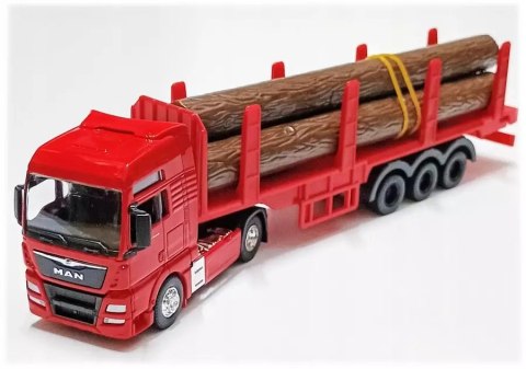 WELLY Ciężarówka 1:64 MAN TGX z przyczepą z drewnem 58034 68013 WELLY Ciężarówka 1:64 MAN TGX z przyczepą z drewnem 58034 68013