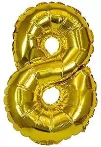 Balon foliowy XXL 8, złoty Balon foliowy XXL 8, złoty