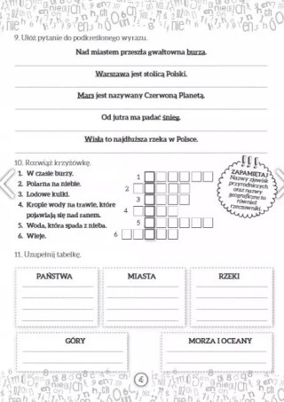 Ćwiczenia gramatyczne i ortograficzne dla klasy III