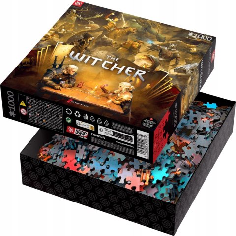 Puzzle Good Loot Wiedźmin 1000 elementów Puzzle Gaming The Witcher (Wiedźmin) Playing Gwent