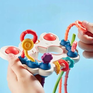 ZABAWKA SENSORYCZNA GRYZAK MIĘKKIE MONTESSORI DLA NIEMOWLĄT SENSORYCZNE 5w1