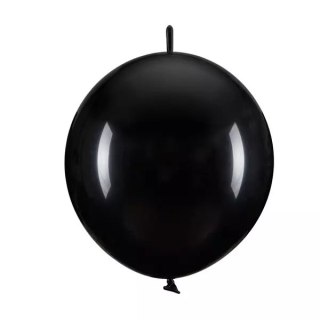 Balony z łącznikiem czarny 33cm 20szt
