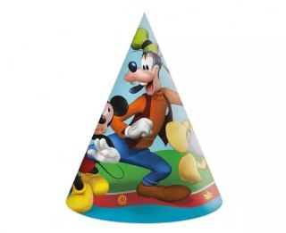 Czapeczki papierowe Mickey Rock The House 6szt