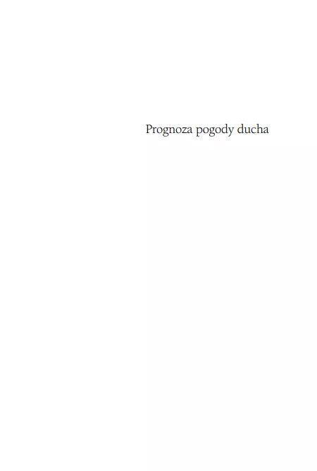 Prognoza pogody ducha