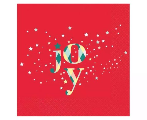 Serwetki Joy czerwone 33x33cm Serwetki Joy czerwone 33x33cm