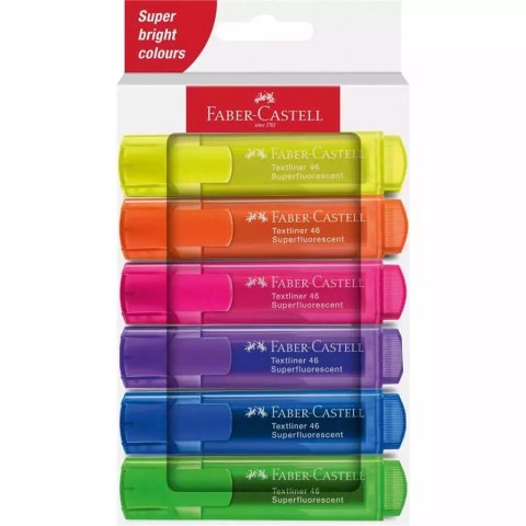 Zakreślacz neonowy 6 kolorów FABER CASTELL Zakreślacz neonowy 6 kolorów FABER CASTELL